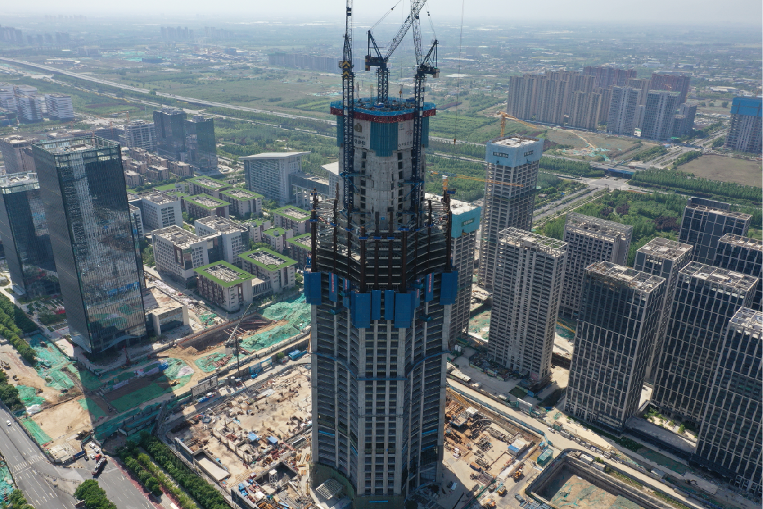 西安在建项目第一高 丝路中心大厦项目（498m）
